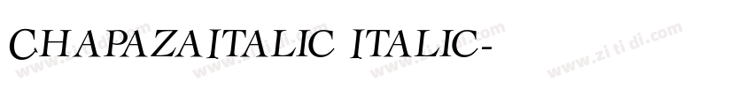 ChapazaItalic Italic字体转换